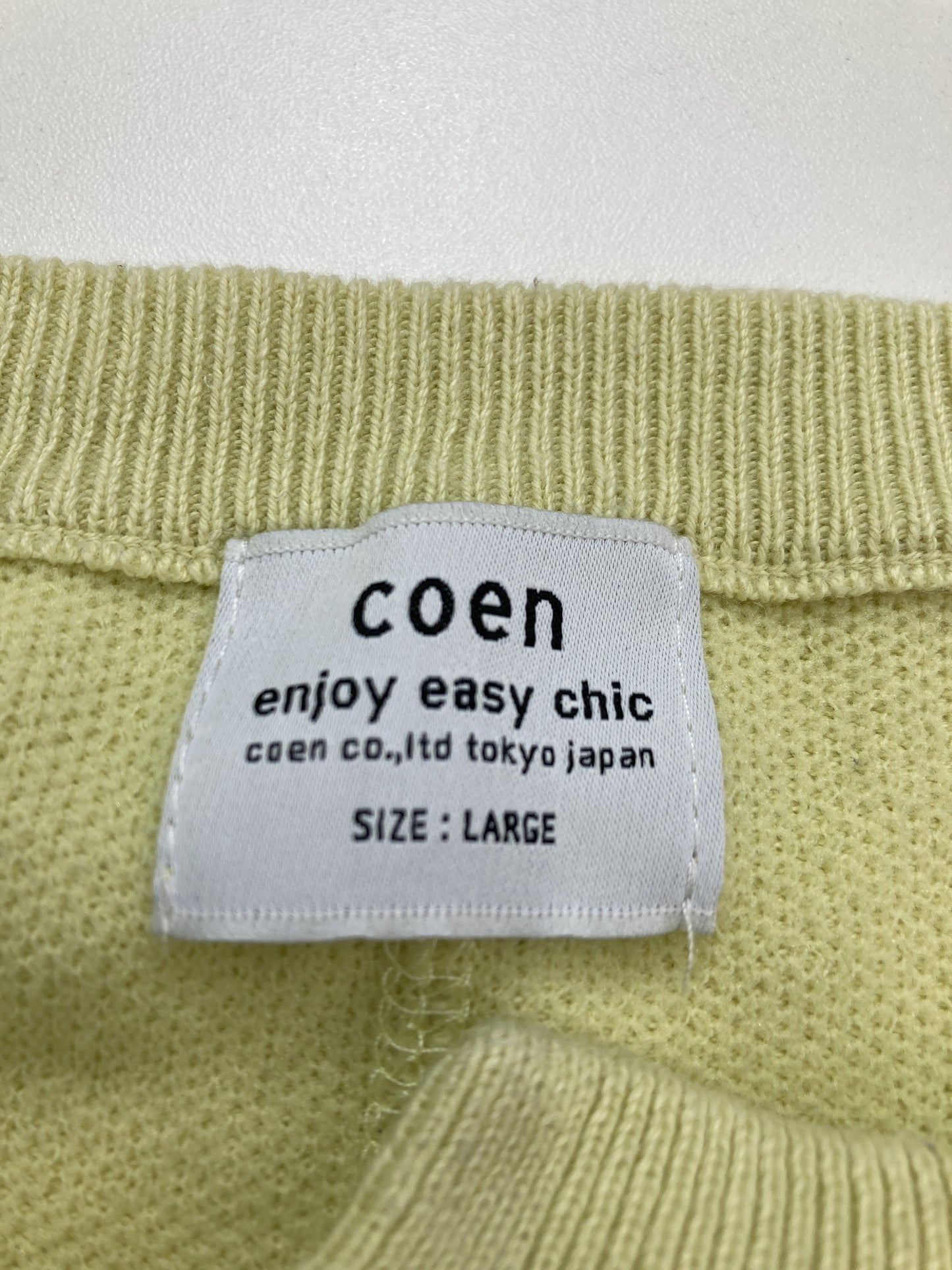 coen/コーエン/カーディガン/ボレロ/トップス/イエロー/L