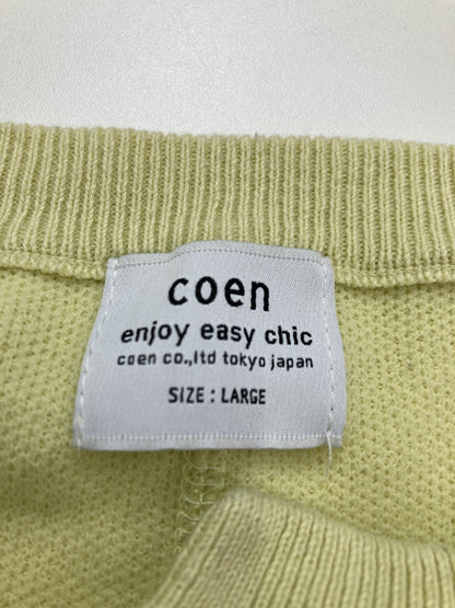 coen/コーエン/カーディガン/ボレロ/トップス/イエロー/L