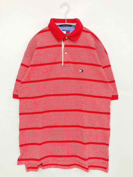 TOMMY HILFIGER/トミーヒルフィガー/ポロシャツ/トップス/レッド/M