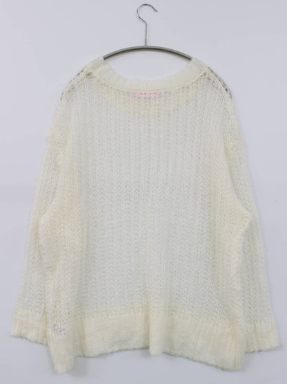 W♡C/ダブルシー/ニット/セーター/トップス/アイボリー/F