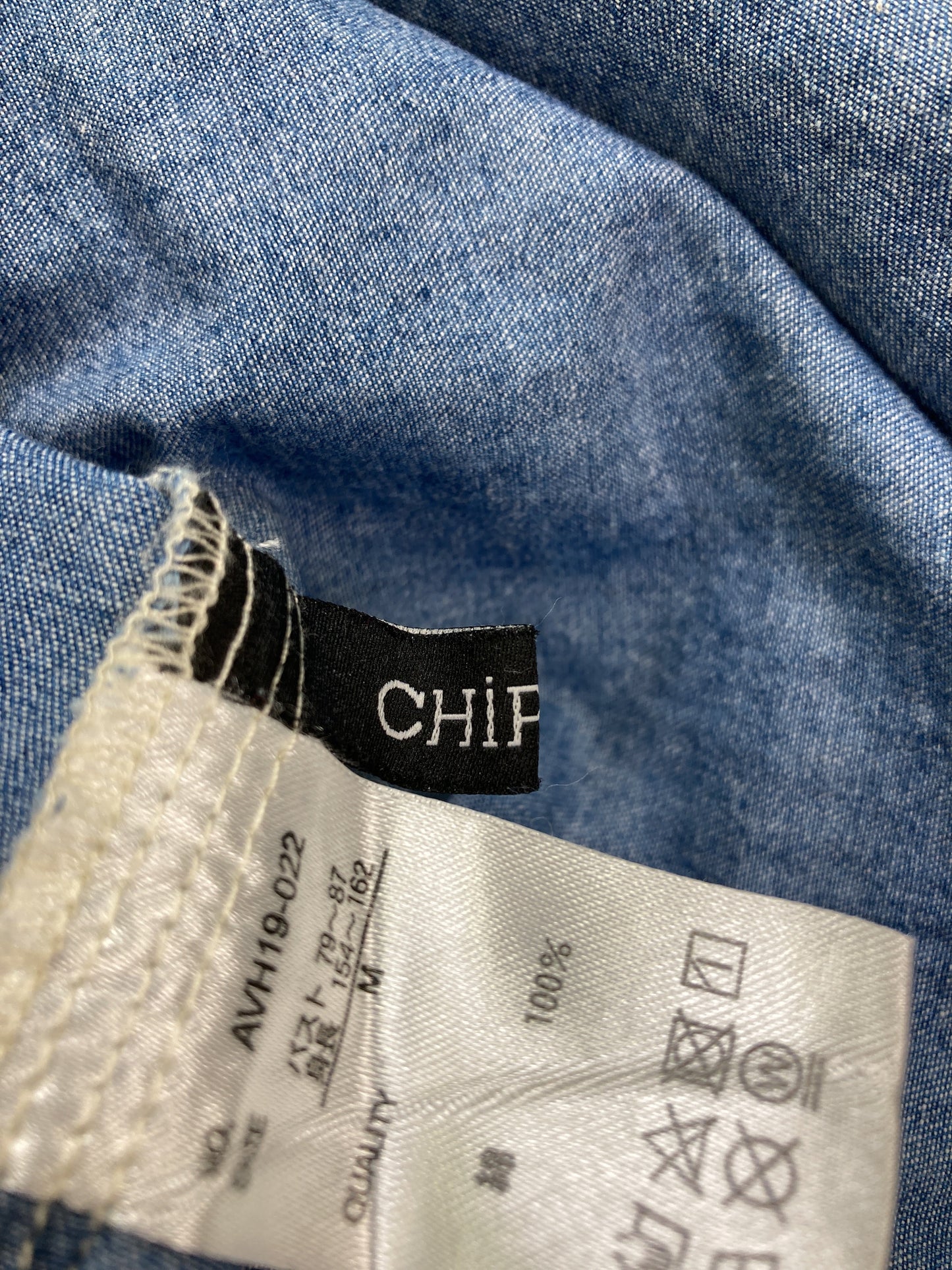 Chip Clip/チップクリップ/シャツワンピース/ワンピース/ドレス/ブルー/M