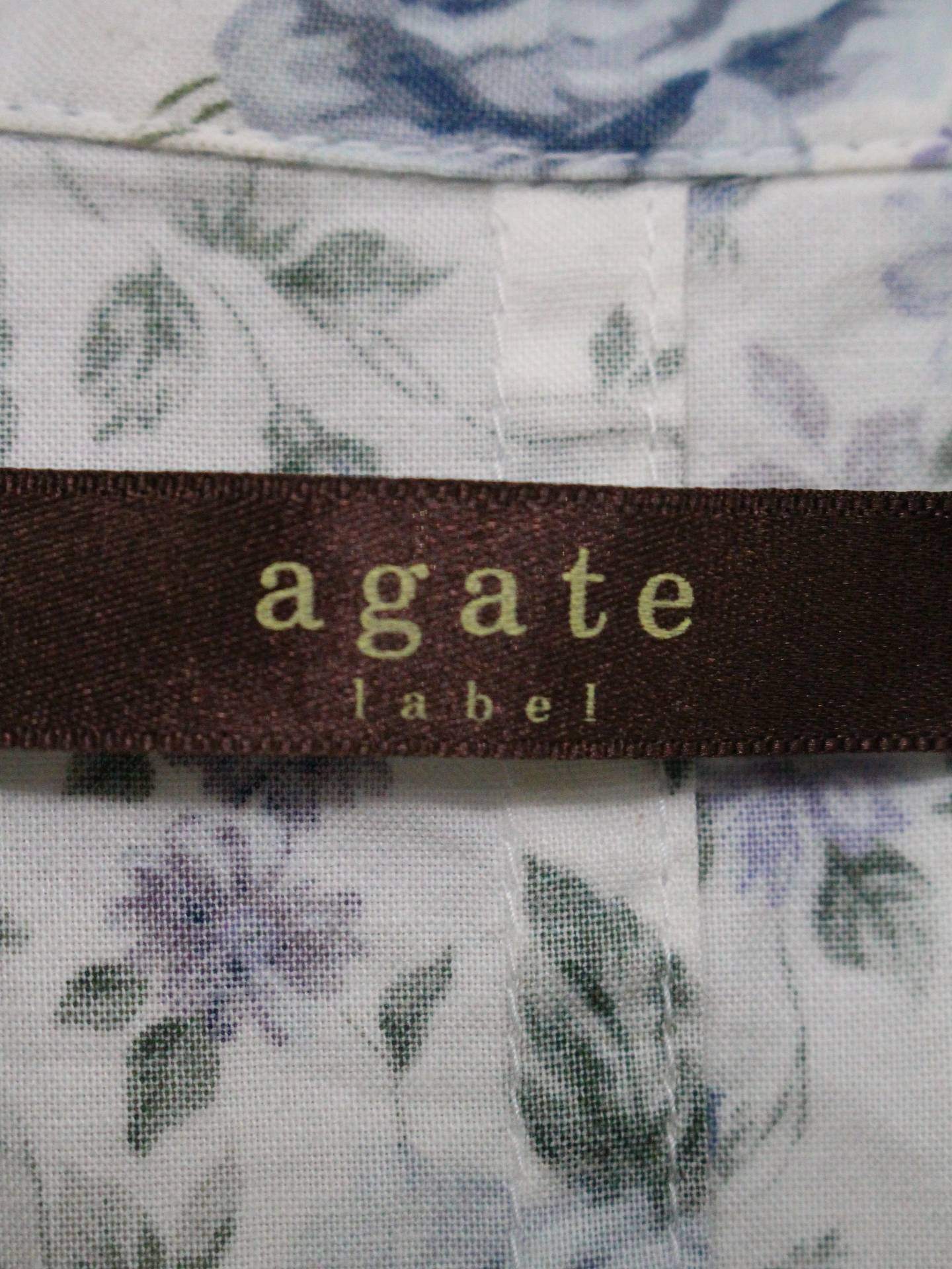 agate label/シャツ/ブラウス/トップス/ホワイト/M
