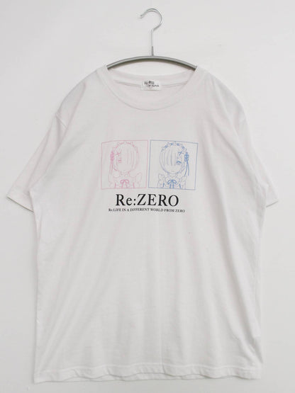 Re:ゼロから始める異世界生活/Tシャツ/カットソー/トップス/ホワイト/L