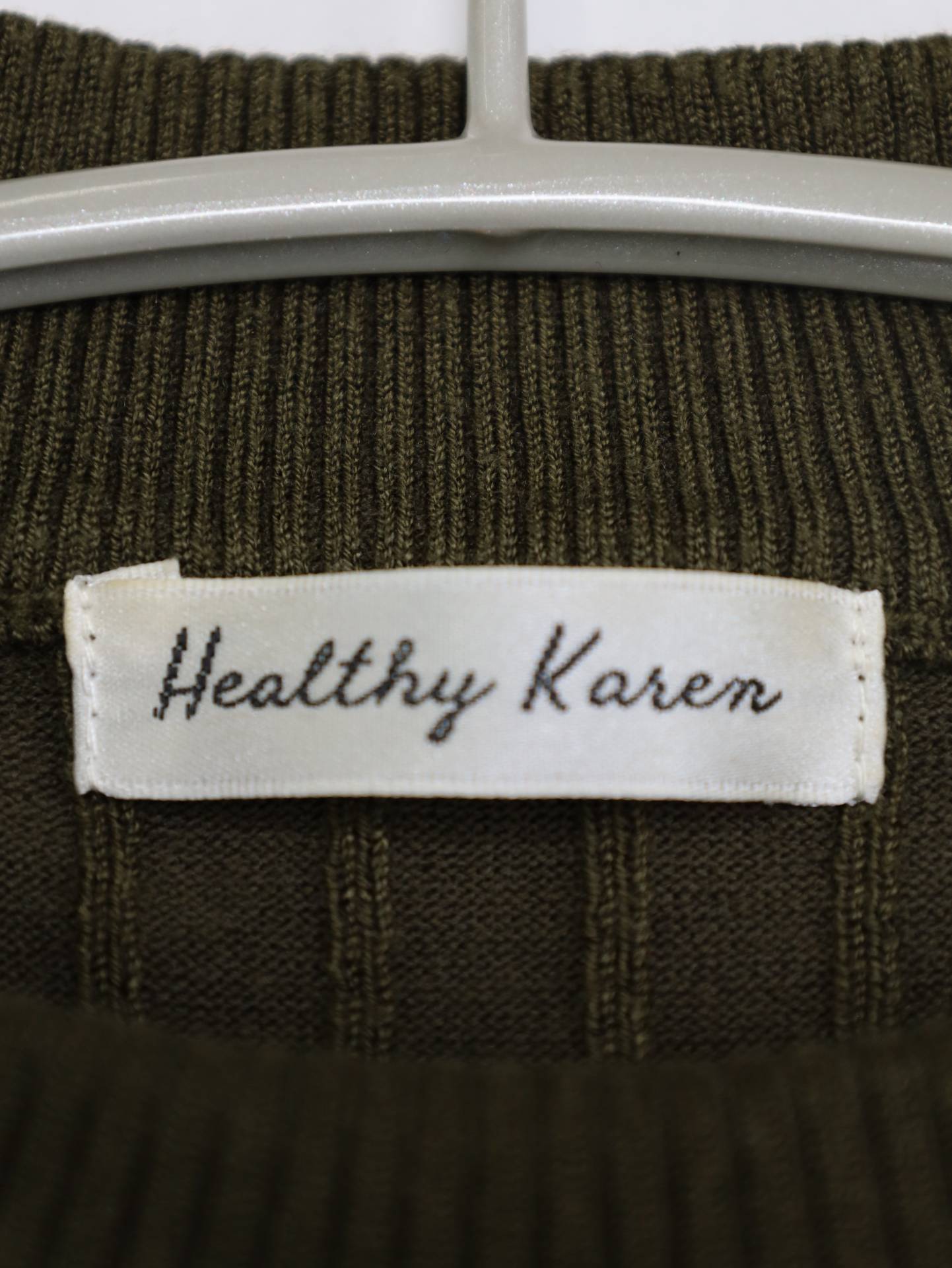 HEALTHY KAREN/ノースリーブ/トップス/カーキ/L