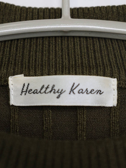 HEALTHY KAREN/ノースリーブ/トップス/カーキ/L
