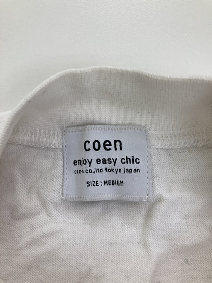 coen/コーエン/Tシャツ/カットソー/トップス/ホワイト/MEDIUM