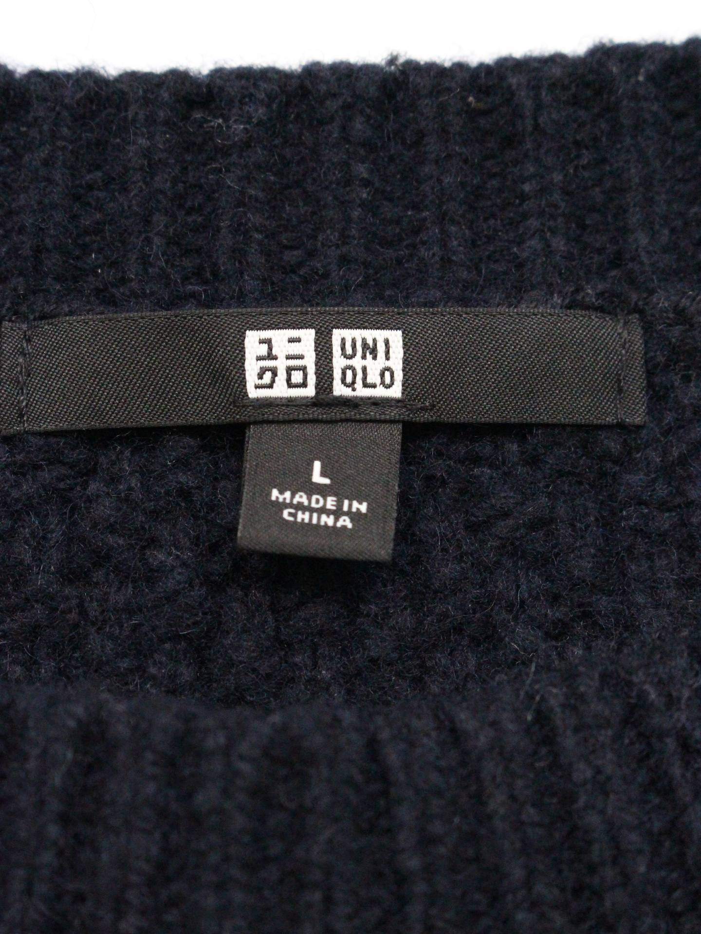 UNIQLO/ニット/セーター/トップス/ネイビー/L