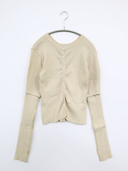 ニット/セーター/トップス/アイボリー/F