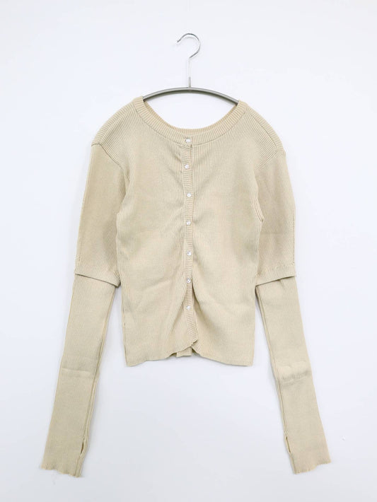 ニット/セーター/トップス/アイボリー/F