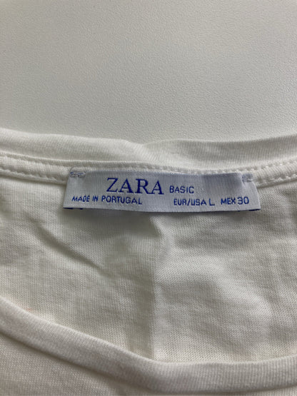 ZARA/ザラ/Tシャツ/カットソー/トップス/ホワイト/EUR L/USA L/MEX 30