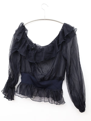 SNIDEL/スナイデル/シャツ/ブラウス/トップス/ネイビー/F