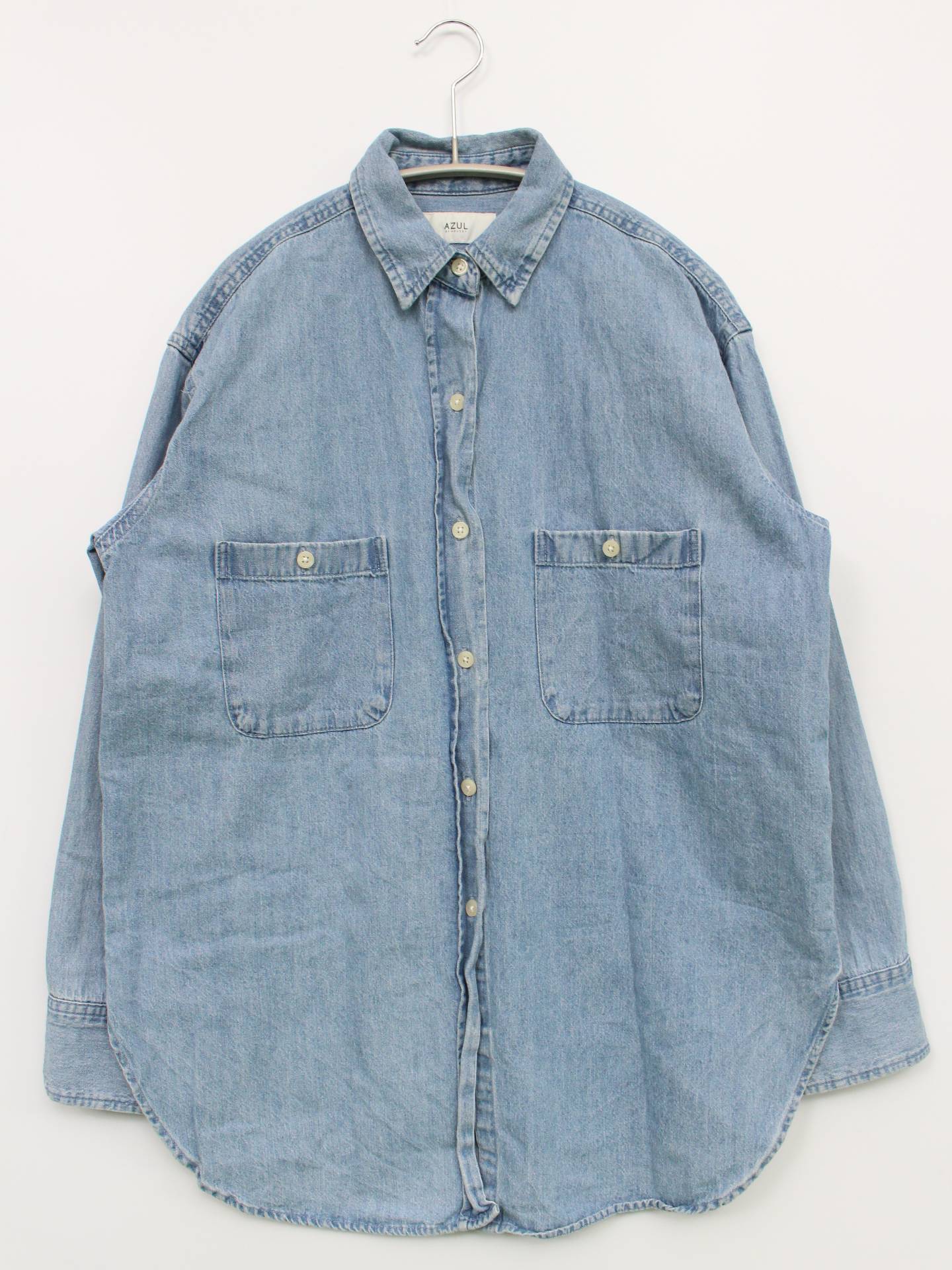 AZUL by MOUSSY/シャツ/ブラウス/トップス/スカイブルー/S
