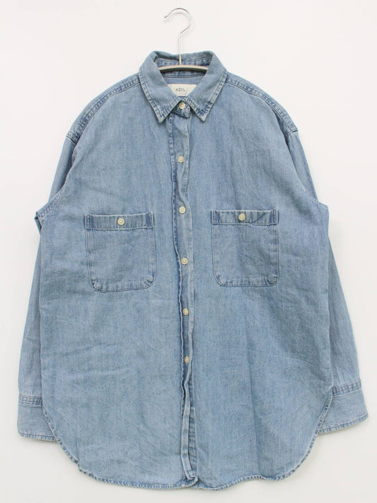 AZUL by MOUSSY/シャツ/ブラウス/トップス/スカイブルー/S