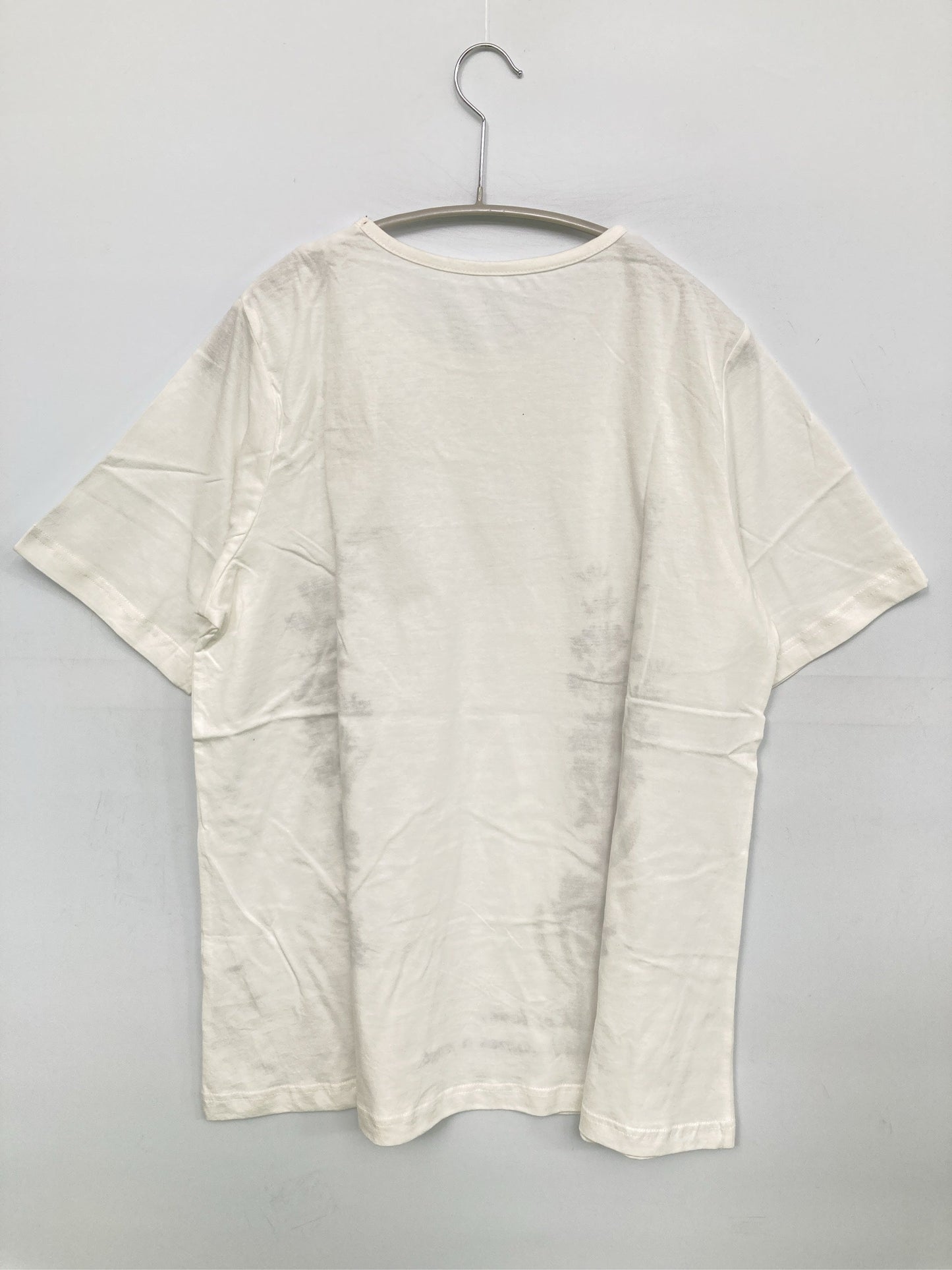 Tシャツ/カットソー/トップス/ホワイト/LL