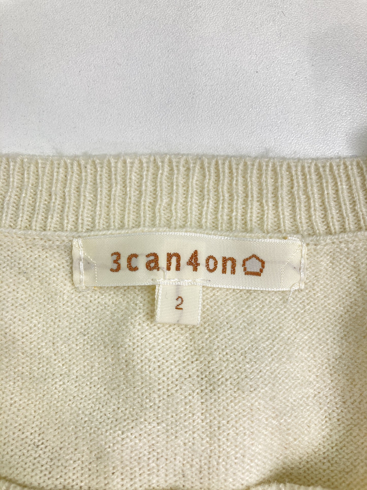 3can4on/ニット/セーター/トップス/ホワイト/2
