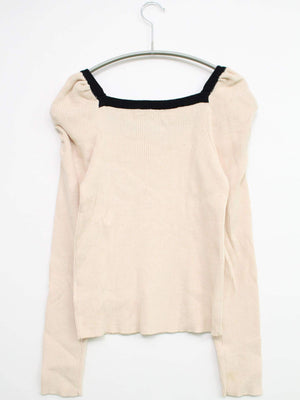 ems excite/エムズエキサイト/ニット/セーター/トップス/アイボリー/F