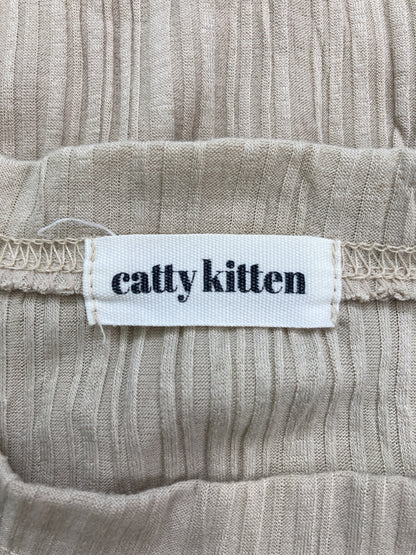 catty kitten/Tシャツ/カットソー/トップス/ベージュ
