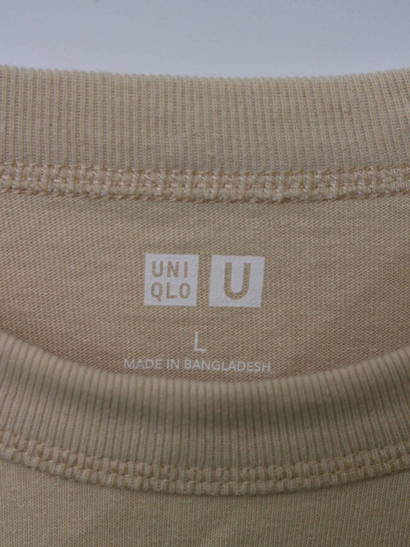 UNIQLO/ユニクロ/Tシャツ/カットソー/トップス/ベージュ/L