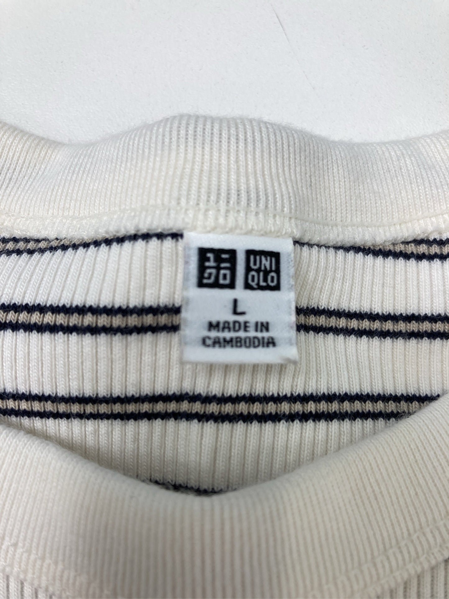 UNIQLO/ユニクロ/ニット/セーター/トップス/ホワイト/L