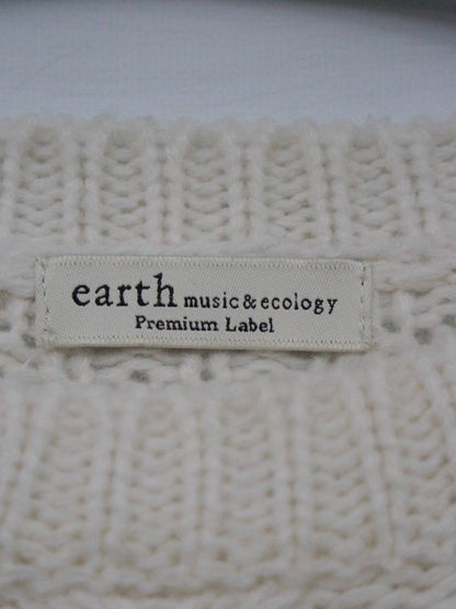 earth music&ecology/アースミュージックアンドエコロジー/ニット/セーター/トップス/ホワイト/F