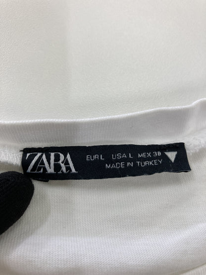 ZARA/ザラ/Tシャツ/カットソー/トップス/ホワイト/EUR L/USA L/MEX 30