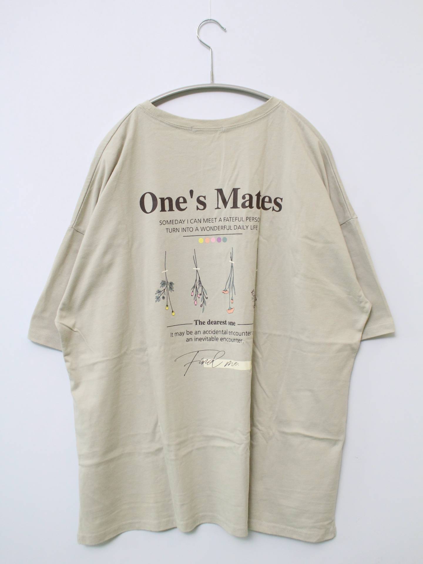 continuer de NICE CLAUP/Tシャツ/カットソー/トップス/グレー
