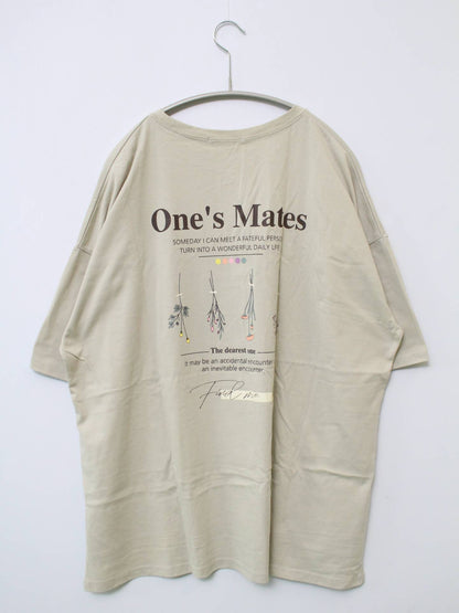 continuer de NICE CLAUP/Tシャツ/カットソー/トップス/グレー