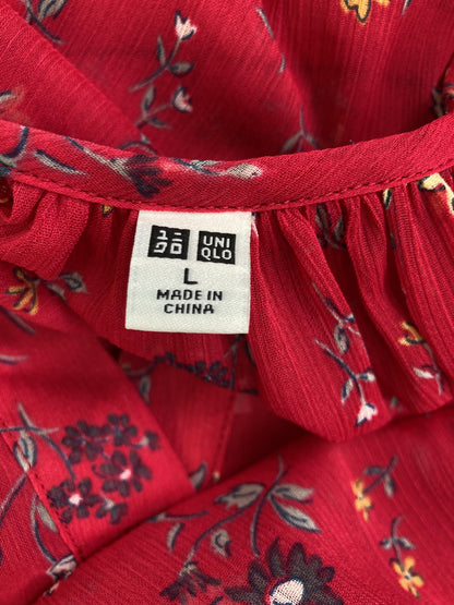 UNIQLO/ユニクロ/ワンピース/ワンピース/ドレス/レッド/L