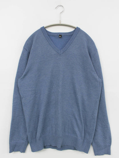 ニット/セーター/トップス/スカイブルー/2XL