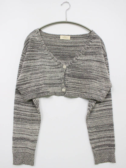 JENNY EYELET/カーディガン/ボレロ/トップス/グレー