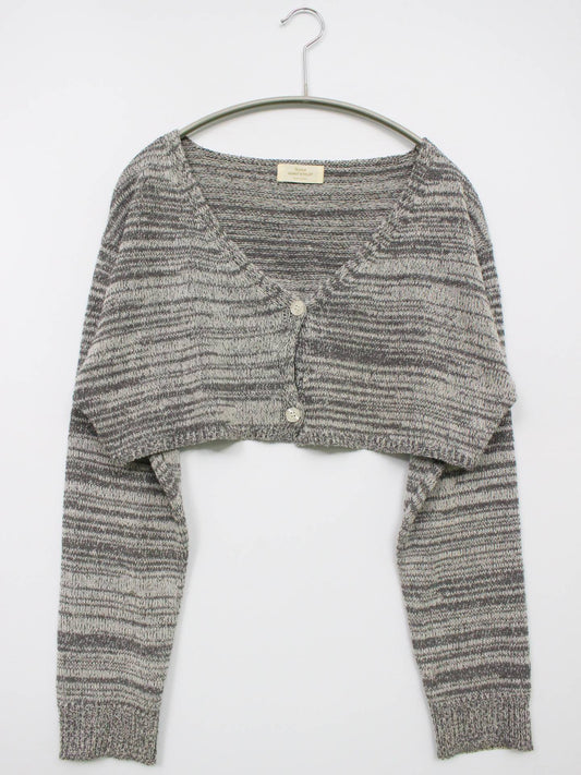 JENNY EYELET/カーディガン/ボレロ/トップス/グレー