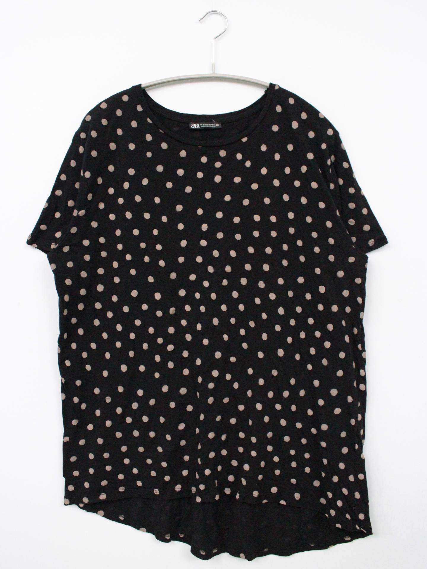 ZARA/ザラ/Tシャツ/カットソー/トップス/ブラック/XL