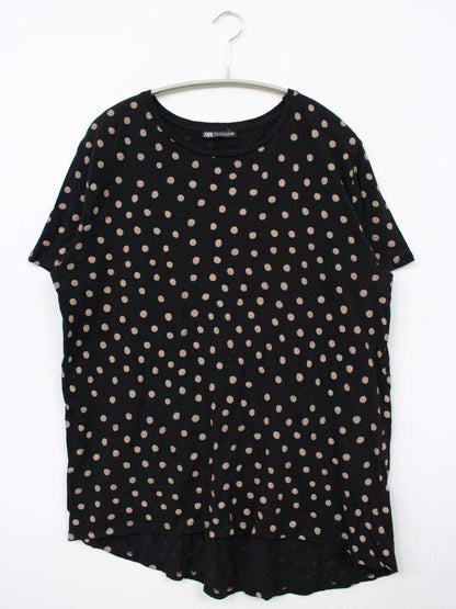 ZARA/ザラ/Tシャツ/カットソー/トップス/ブラック/XL
