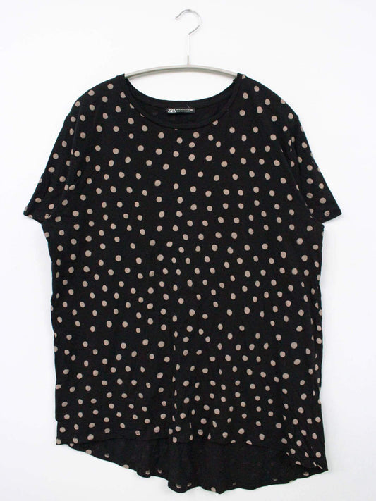 ZARA/ザラ/Tシャツ/カットソー/トップス/ブラック/XL