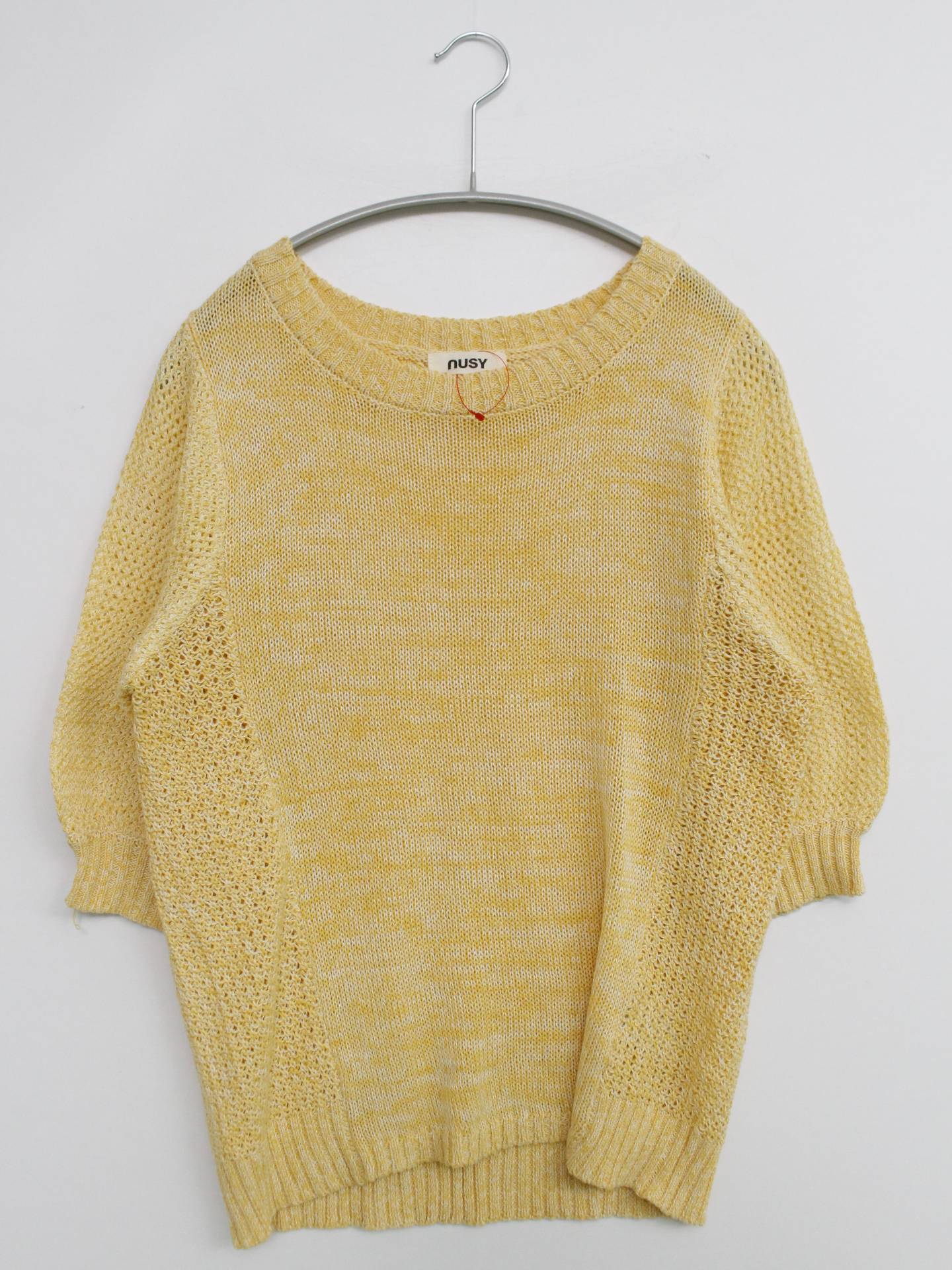 nusy/ニット/セーター/トップス/イエロー/L