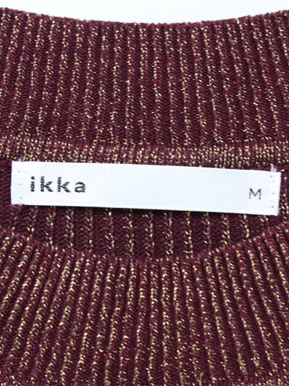 ikka/ニット/セーター/トップス/レッド/M