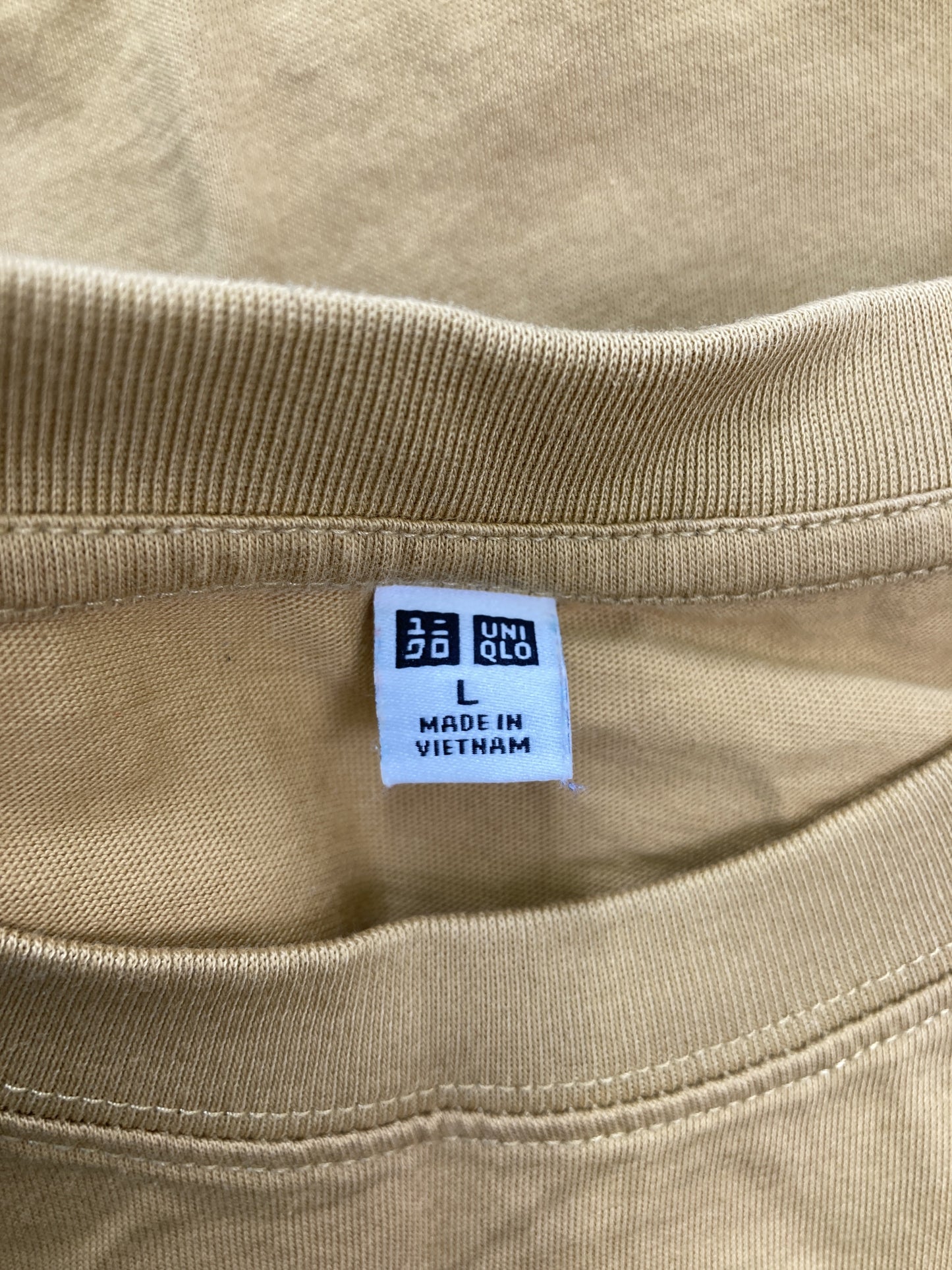 UNIQLO/ユニクロ/ノースリーブ/トップス/ベージュ/L