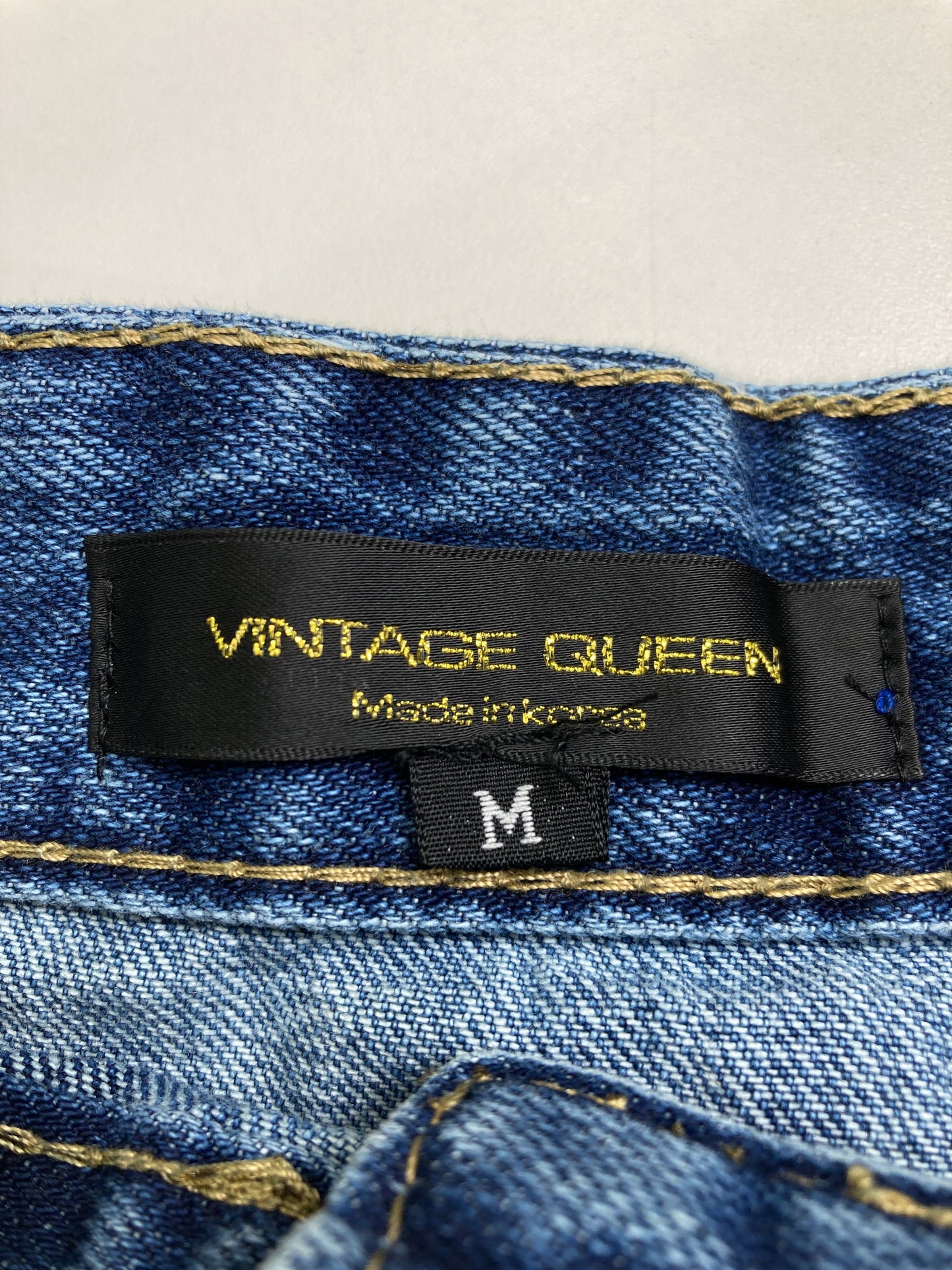 VINTAGE QUEEN/ショート/ミニスカート/スカート/ブルー/M