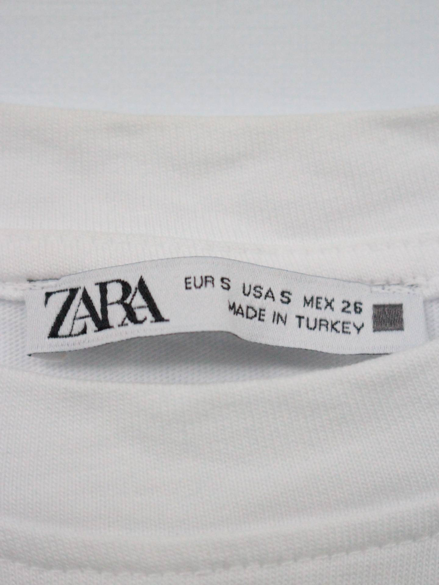 ZARA/ザラ/Tシャツ/カットソー/トップス/ホワイト/EUR S/USA S/MEX 26