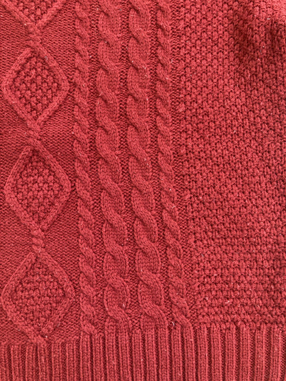 tricolour/ニット/セーター/トップス/レッド/F