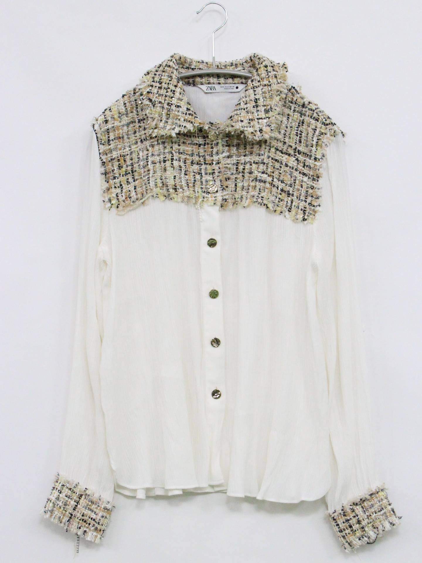 ZARA/ザラ/シャツ/ブラウス/トップス/ホワイト/EUR S/USA S/MEX 26