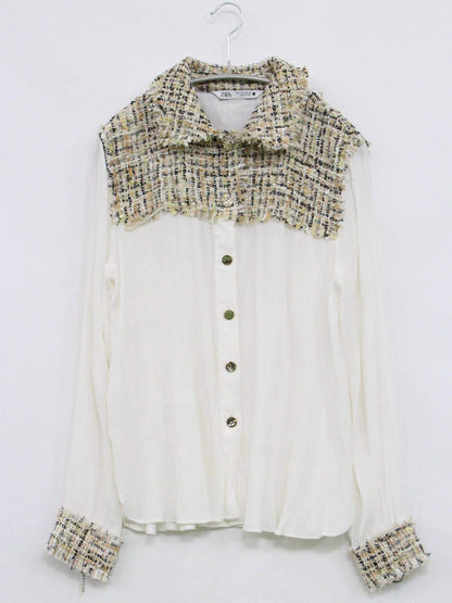 ZARA/ザラ/シャツ/ブラウス/トップス/ホワイト/EUR S/USA S/MEX 26