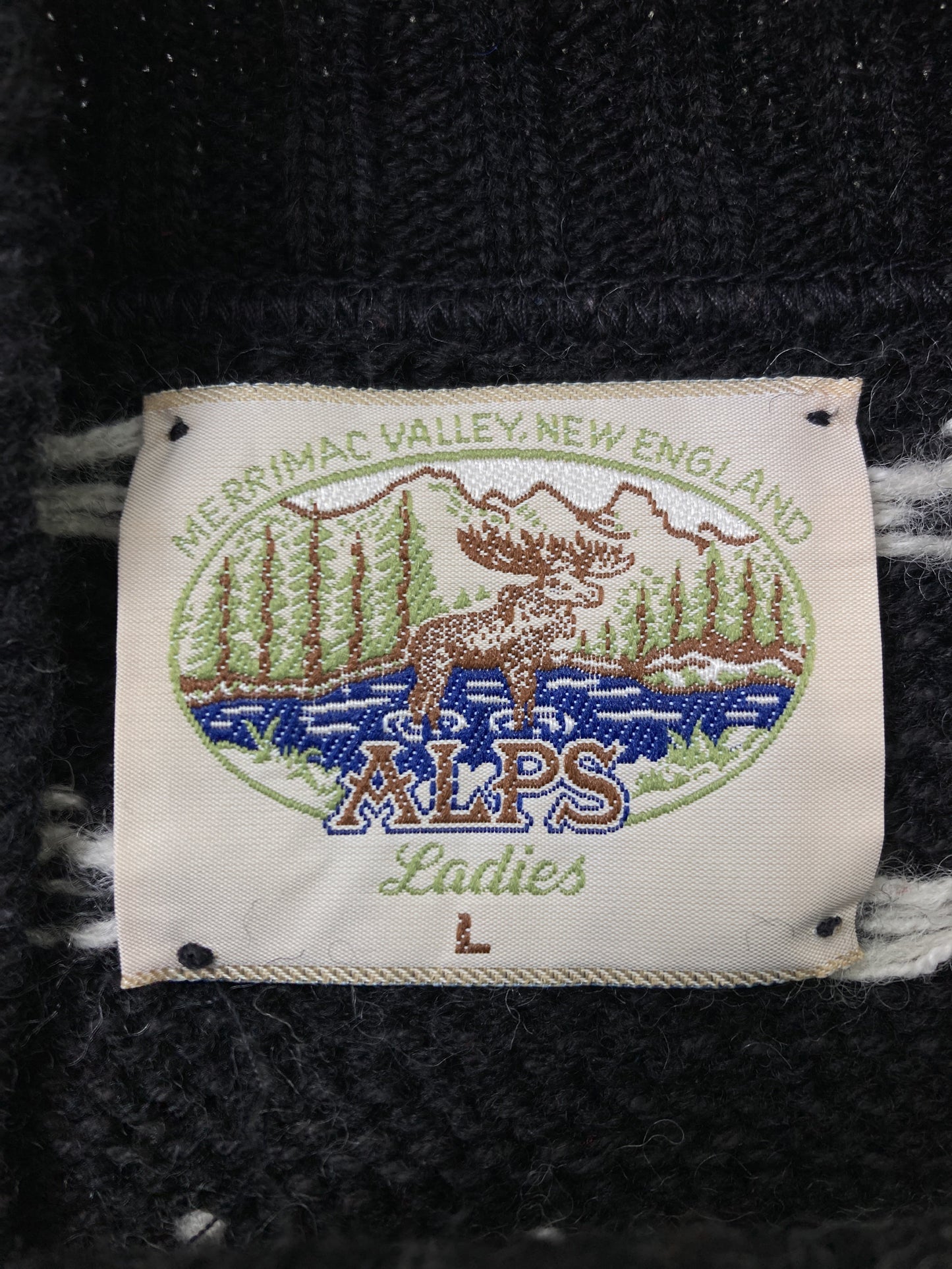 ALPS/アルプス/ニット/セーター/トップス/ブラック/L