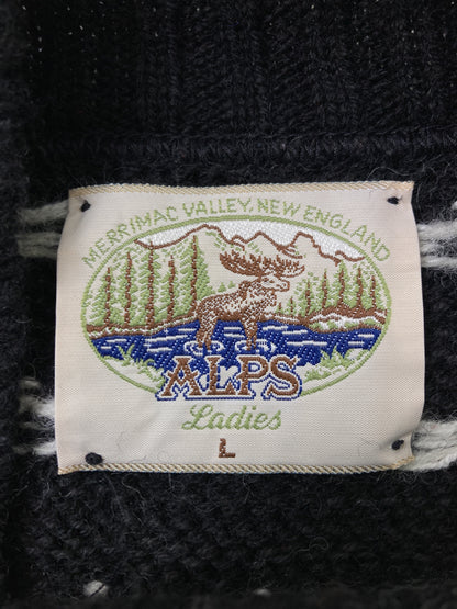 ALPS/アルプス/ニット/セーター/トップス/ブラック/L