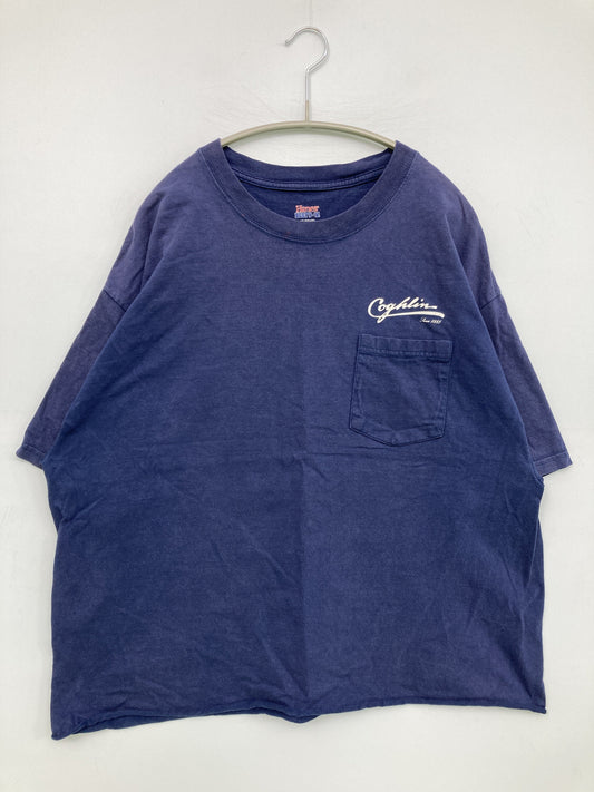 Hanes/ヘインズ/Tシャツ/カットソー/トップス/ブルー/XL