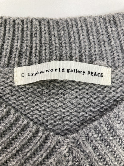 E hyphen world gallery peace/イーハイフンワールドギャラリーピース/ニット/セーター/トップス/グレー/F