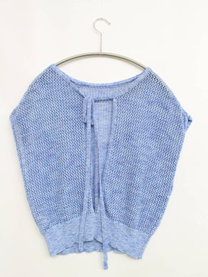 ノースリーブ/トップス/スカイブルー