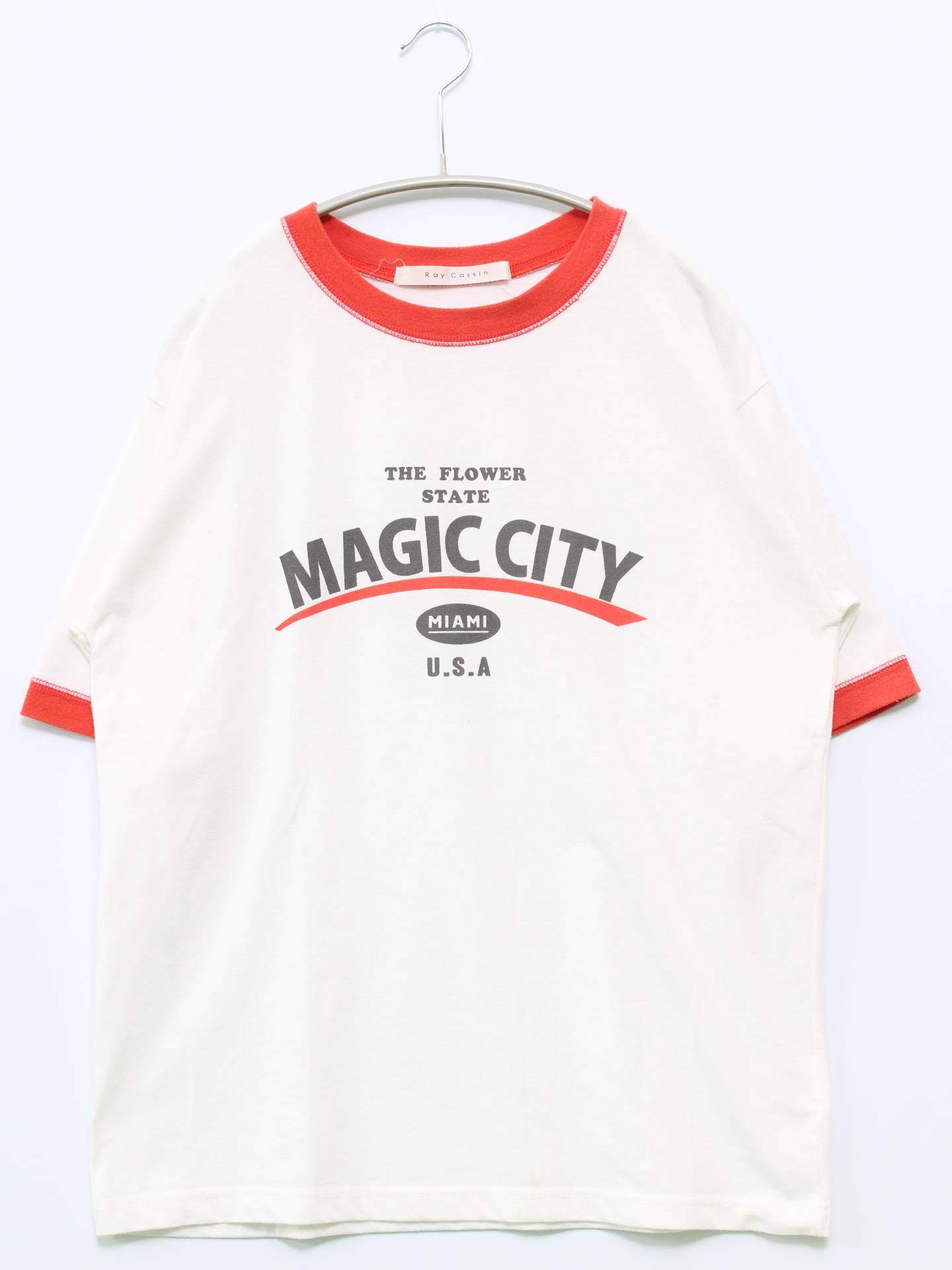 RAY CASSIN/レイカズン/Tシャツ/カットソー/トップス/ホワイト/F