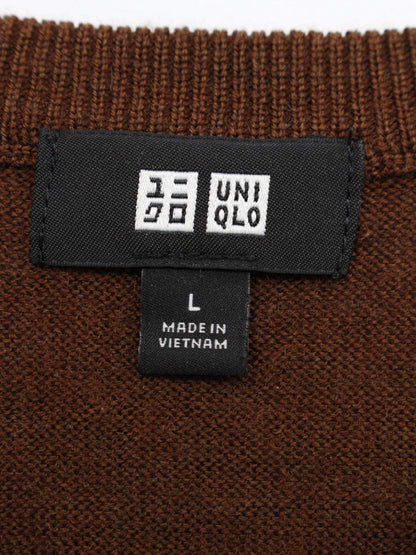 UNIQLO/ユニクロ/ニット/セーター/トップス/ブラウン/L