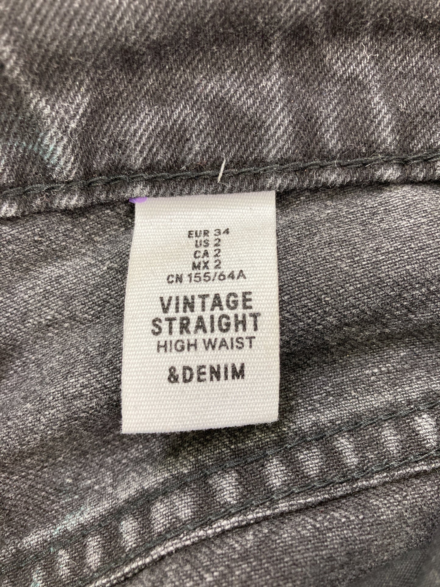 VINTAGE STRAIGHT/デニムパンツ/パンツ/ブラック/EUR 34    CN155/64A